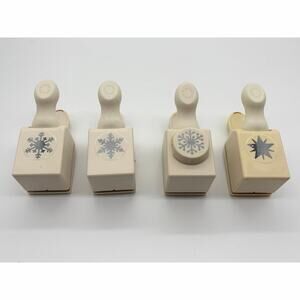4 Martha Stewart Snowflake Winter Arctic Star Paper Punch Scrapbooking